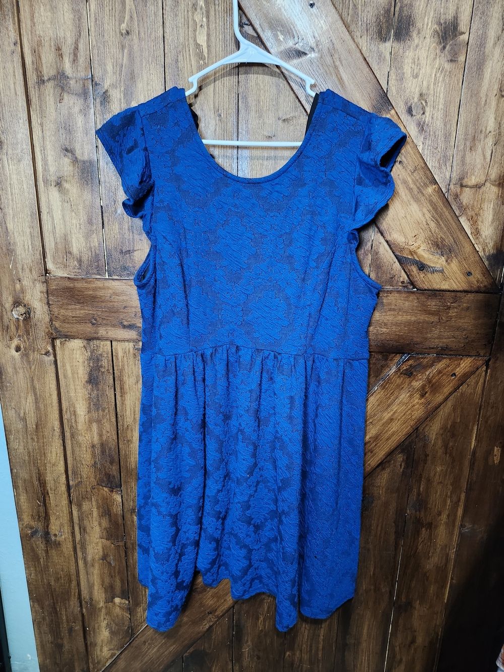 Xhilaration Blue Cap-Sleeve Dress